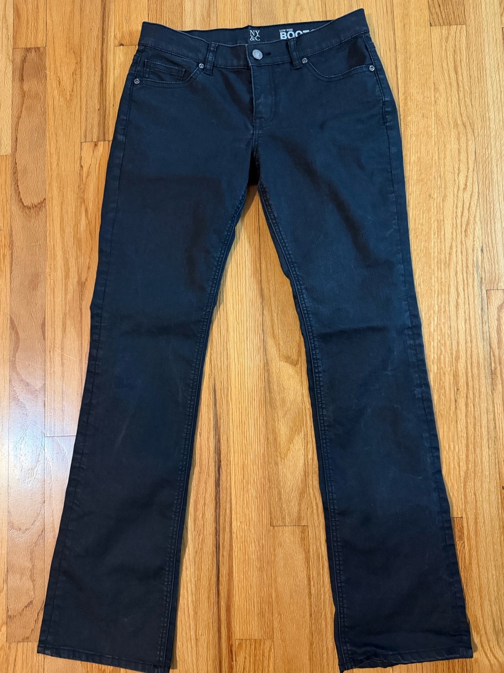 NY & C Women’s Black Low Cut Bootcut Style Jeans